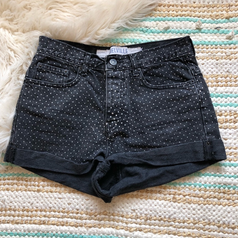 Brandy Melville polka dots denim shorts